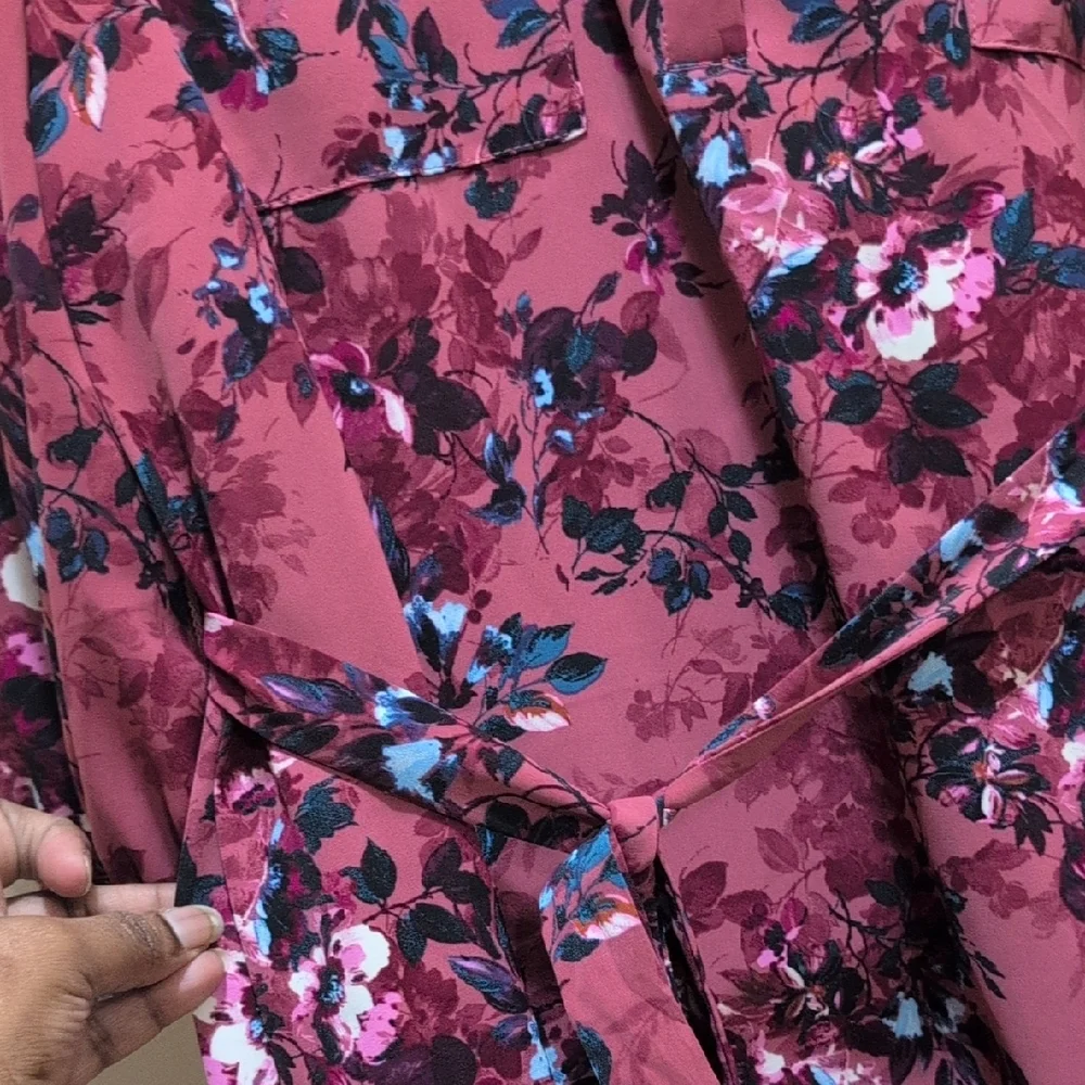 Torrid Burgundy Floral Dress - Picture 9 of 9